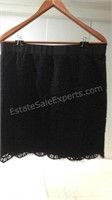 Joe Fresh size 10 women's black skirt with lace