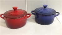 Le Creuset 4" casserole covered baking dishes in