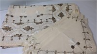 Vintage Beige  tablecloth and 7 cloth