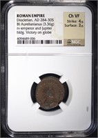 ANCIENT ROMAN COIN, DIOCLEIAN NGC CH VF