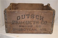 ANTIQUE WOOD ADVERTISING CRATE ! R-2-T
