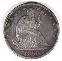 1850-O SEATED LIBERTY HALF DOLLAR  XF-AU