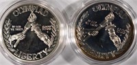 (2) 1988 Olympic Proof Silver Dollars