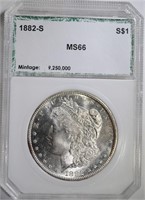 1882-S MORGAN DOLLAR, PCI SUPERB BU