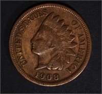 1908-S INDIAN HEAD CENT, VG/FINE