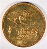 1887 QUEEN VICTORIA GOLD UNC