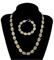 2) ITALIAN 14KT GOLD TWO-TONE ESTATE JEWELRY SUITE