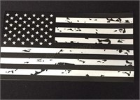 19 Times The Bid  Subdued American Flag Decal