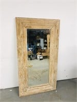 large wood framed mirror 59 x 31
