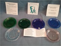 6  Pairpoint Crystal Lighthouse Cup Plates