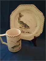 Lenox Riverwood Fish Mug & Plate