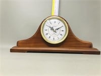 small mantel clock - dark wood case