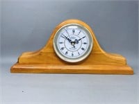light wood mantel clock