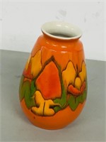 6" orange ceramic vase- Andrea Fontana