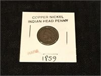 1859 Copper Nickel Indian Head Penny