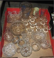 Vintage Clear Crystal & Pressed Glassware Lot