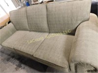 90" sofa, like new, light olive green