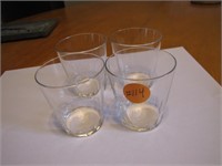 Set of 4 Antique Crystal Shot Glasses