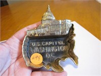 Vintage Brass US Capital Washington D.C. Trinket