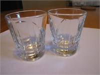 2 Vintage Cut Glass Shot Glasses with ARD