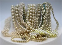 Vintage Costume Pearl Necklaces & Bracelet