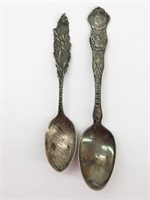 Two Sterling Silver IDAHO Souvenir Spoons
