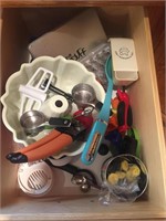 Drawer of miscellaneous kitchen utensils