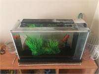 Fish tank with fish 5 gallon with filter and heat