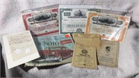Antique Receipts, Bonds, Certificates, & More