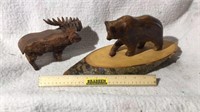 Moose & Bear Carvings