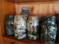(8) Jars of Buttons