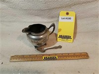 Superior Silver Plate Co. Pitcher With Spoon