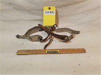 Pair of Spurs Marked "CK"