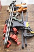 Lot of C Clamps and Bar Clamps