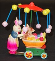 CELLULOID RABBIT WHIRLY CART