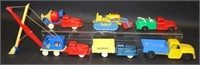 PLASTIC TOY TRUCKS & CONSTRUCTION VEHICLES (6)