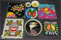 PETER MAX PILLOWS & TRAYS (8)