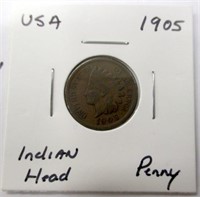 1905 USA Indian Head Penny
