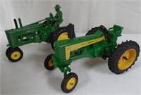 Lot of 2 1/16 JD Toy Tractors