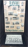 NEGRO BASEBALL LEAGUES POSTER WITH 1 BLACK ALL