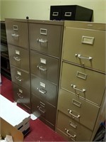 (3) metal filing cabinets
