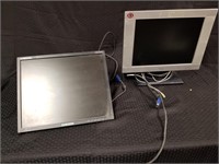 (2) computer monitors