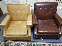 (2) leather chairs