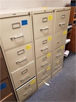 (3) metal filing cabinets