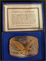 American eagle belt buckle 24K gold