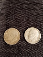 (2) dimes (1956 & 1960)