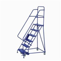 Gray Louisville Rolling Warehouse Ladder Type IAA