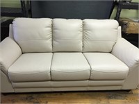 100% Leather Palliser  Couch - Cream