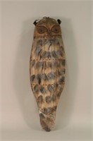 Folk Art Owl, Double Sided, Metal Beaks, Leather