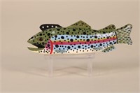 Jim Nelson 7" Rainbow Trout Fish Spearing Decoy,